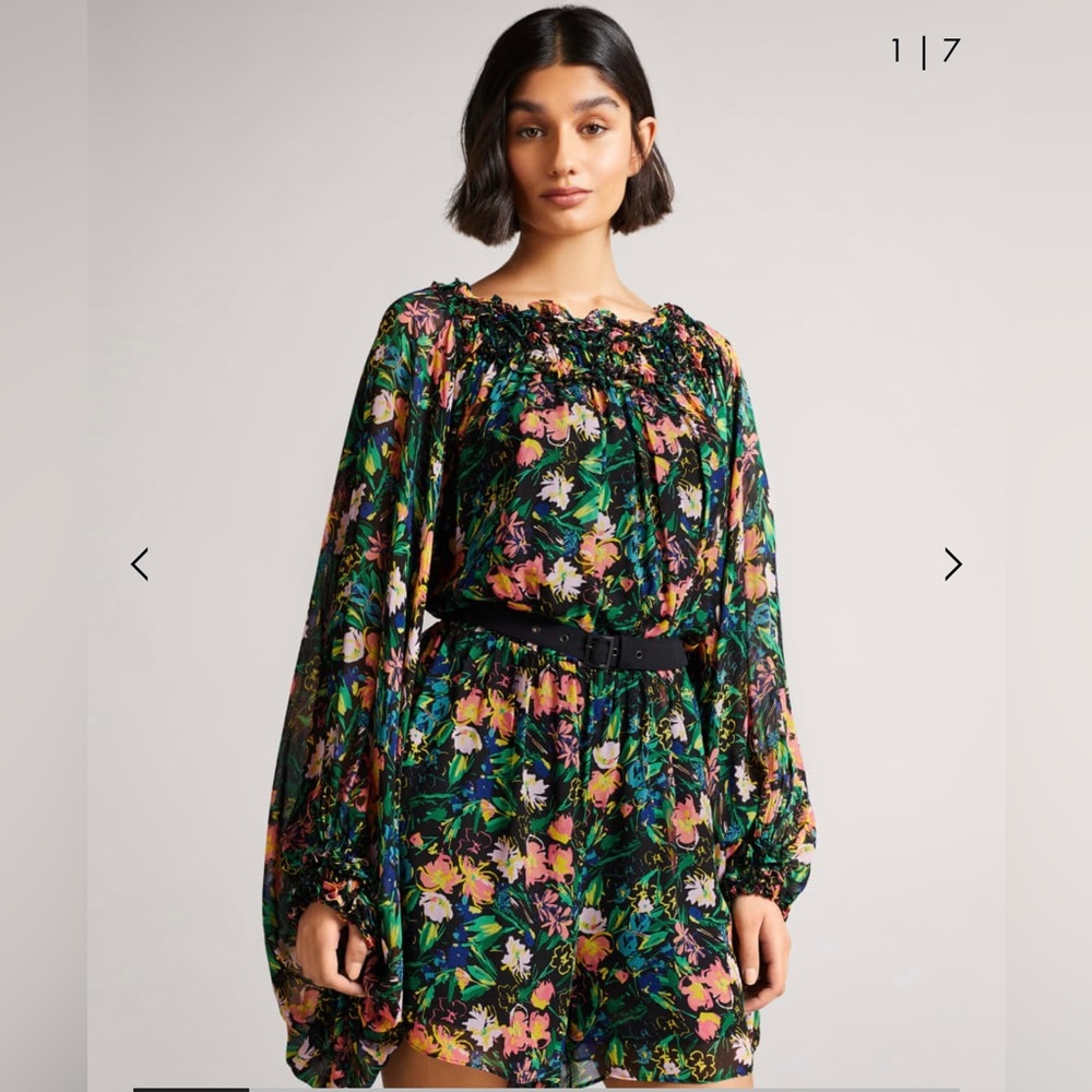 Ted Baker Shorts Romper - Floral Print - Ted Baker Size 4 (US Size 10)